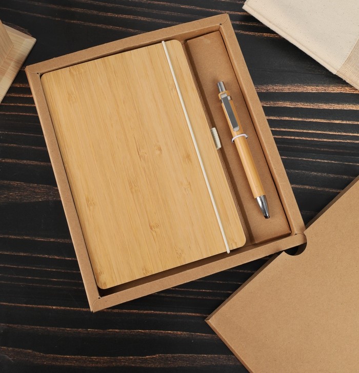 Bamboo Notebook Pen Corporate Gift Set